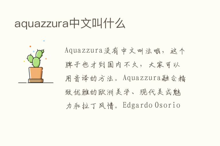 aquazzura中文叫什么