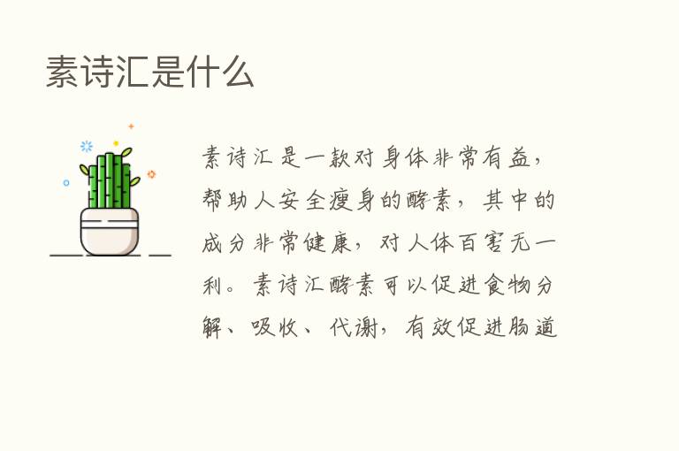 素诗汇是什么