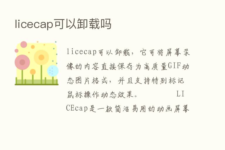 licecap可以卸载吗