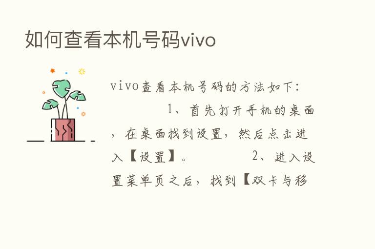 如何查看本机号码vivo