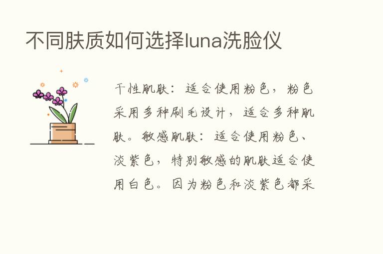 不同肤质如何选择luna洗脸仪