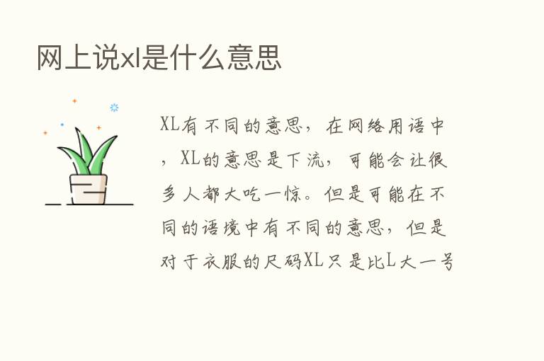 网上说xl是什么意思