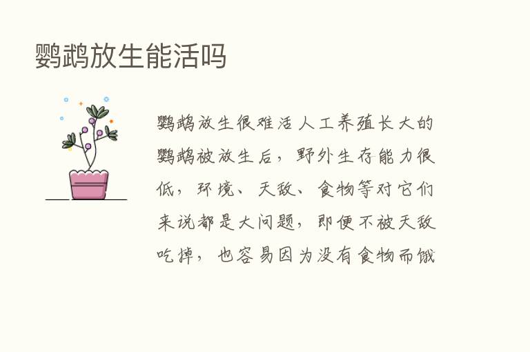 鹦鹉放生能活吗