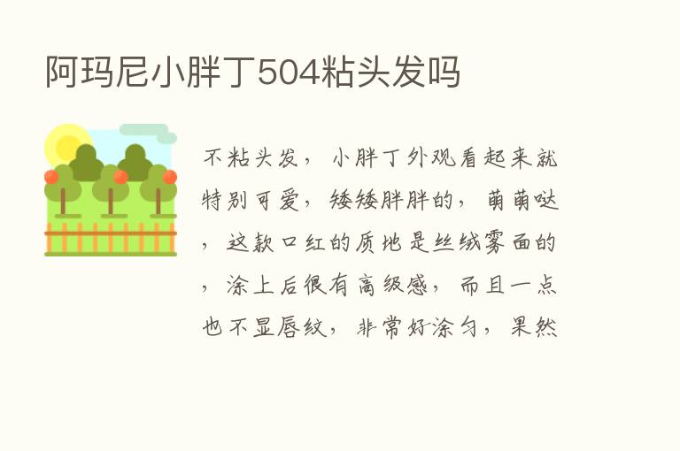 阿玛尼小胖丁504粘头发吗