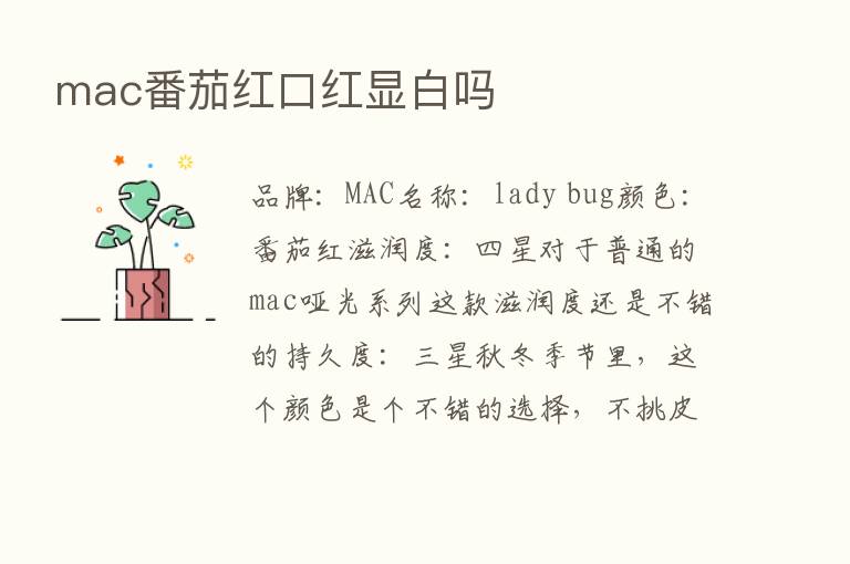 mac番茄红口红显白吗