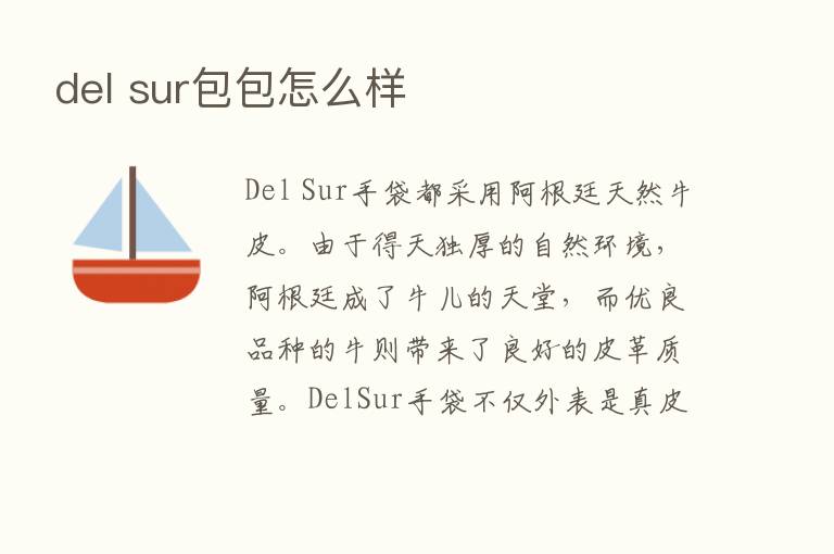 del sur包包怎么样