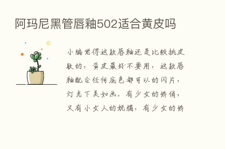 阿玛尼黑管唇釉502适合黄皮吗