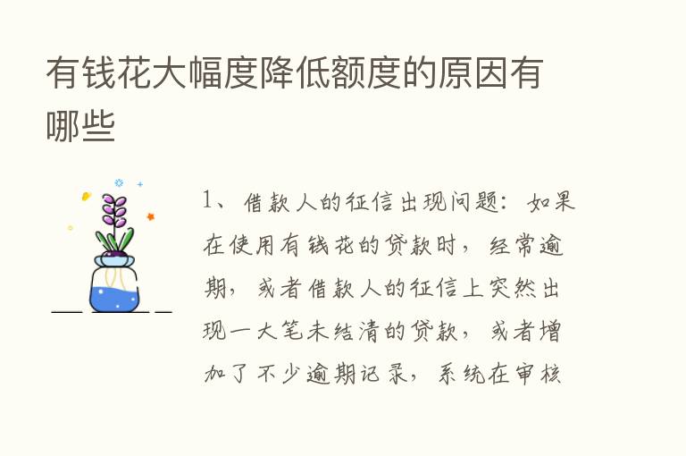 有前花大幅度降低额度的原因有哪些