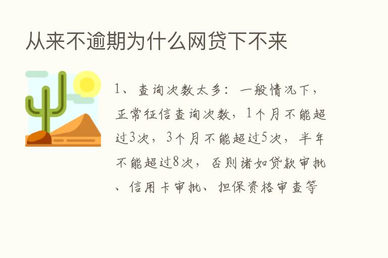 从来不逾期为什么网贷下不来