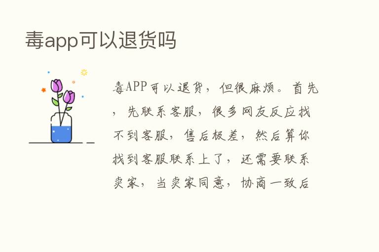 毒app可以退货吗