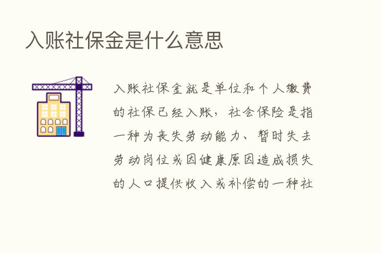 入账社保金是什么意思