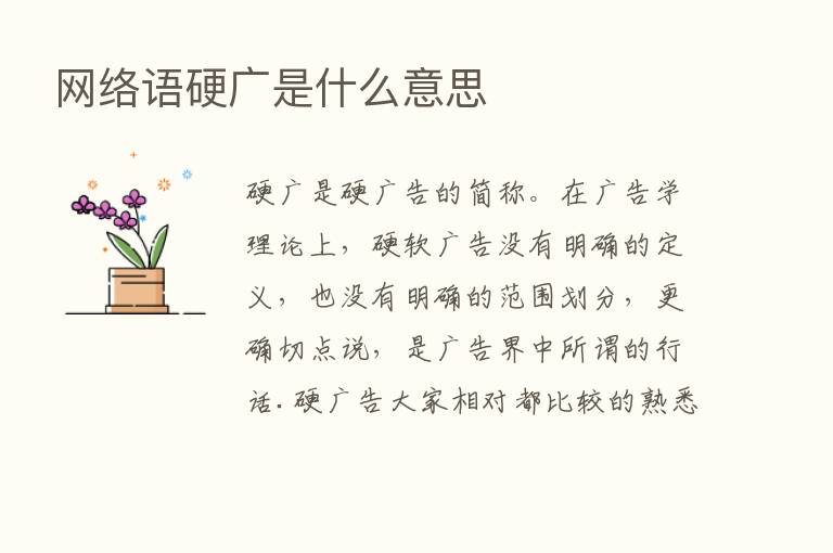 网络语硬广是什么意思