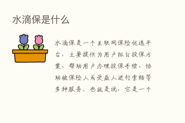 水滴保是什么