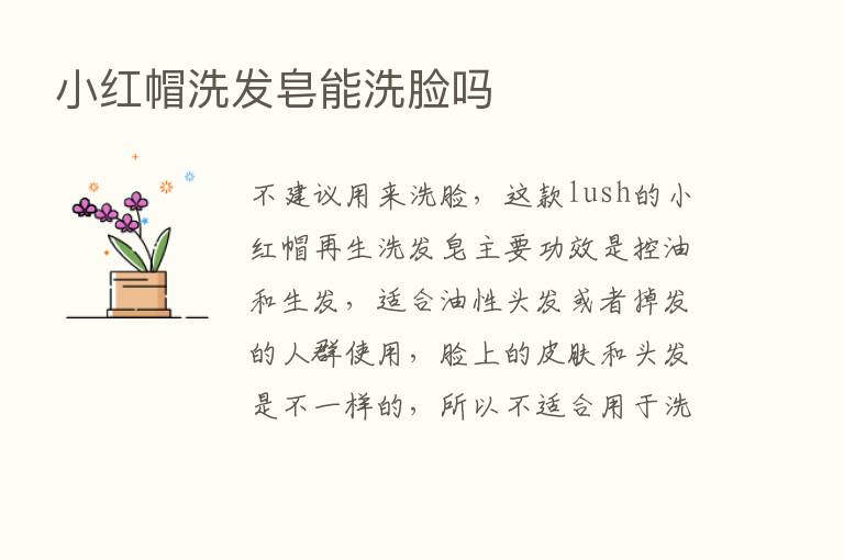 小红帽洗发皂能洗脸吗