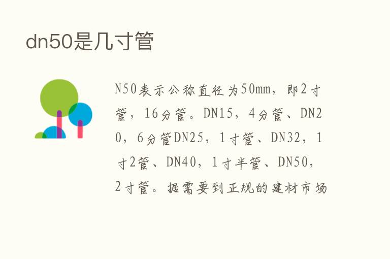 dn50是几寸管