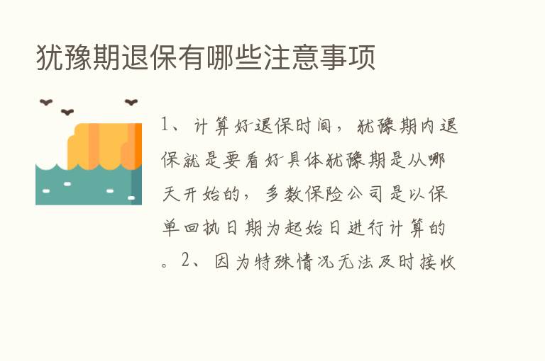 犹豫期退保有哪些注意事项