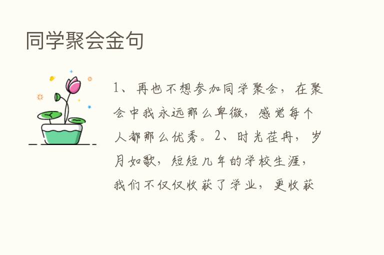 同学聚会金句