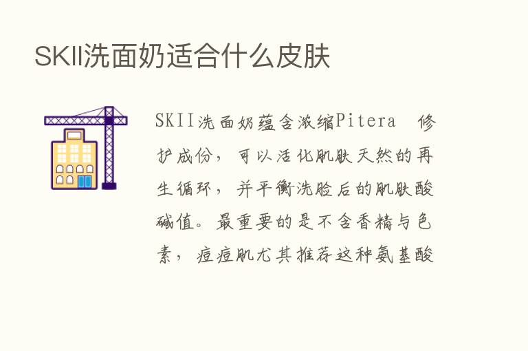 SKII洗面奶适合什么皮肤