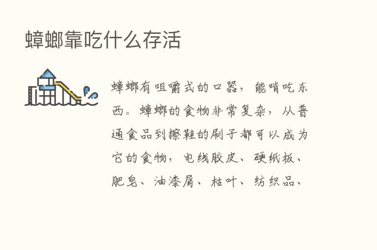 蟑螂靠吃什么存活