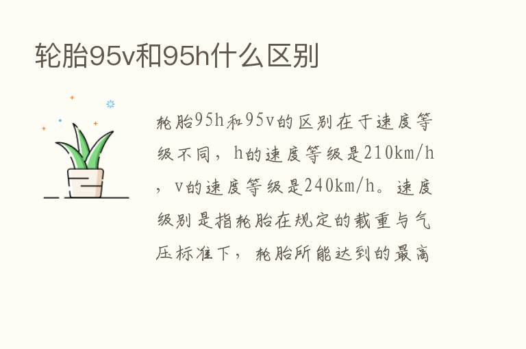 轮胎95v和95h什么区别