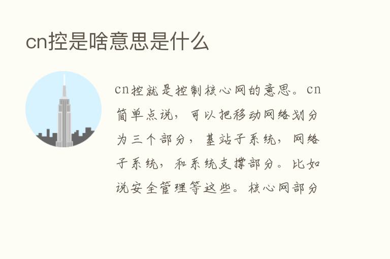 cn控是啥意思是什么