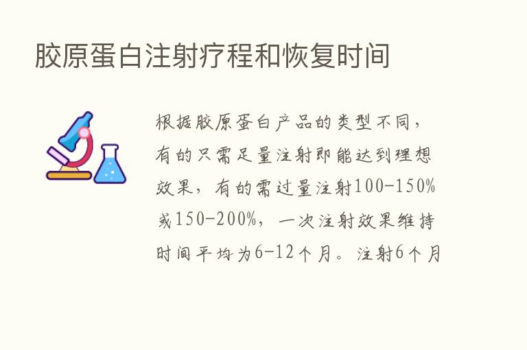 胶原蛋白注射疗程和恢复时间