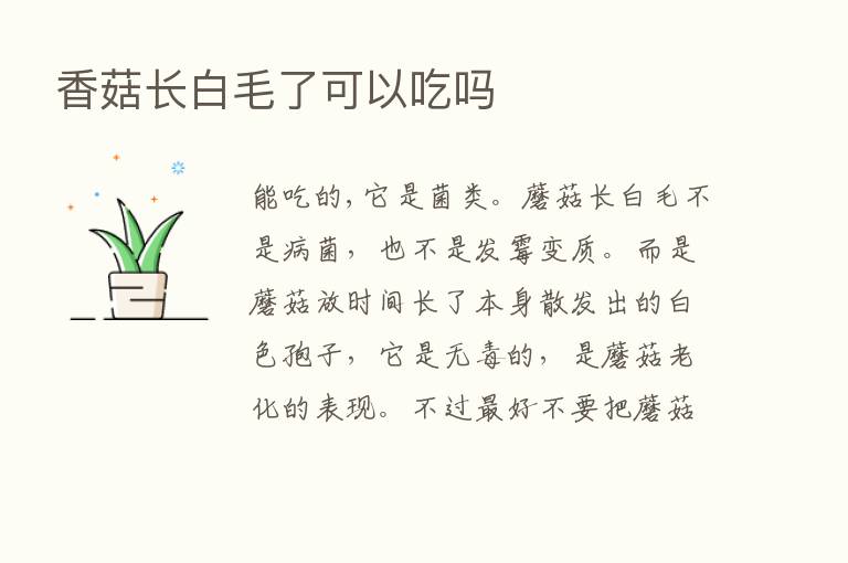 香菇长白毛了可以吃吗