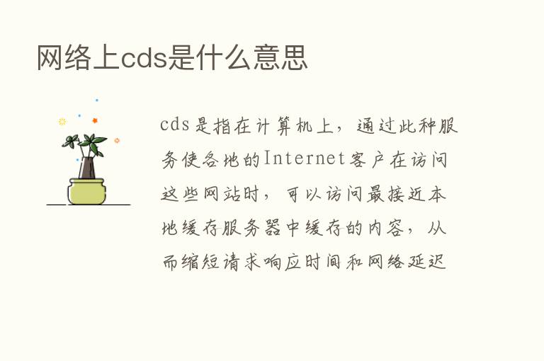 网络上cds是什么意思