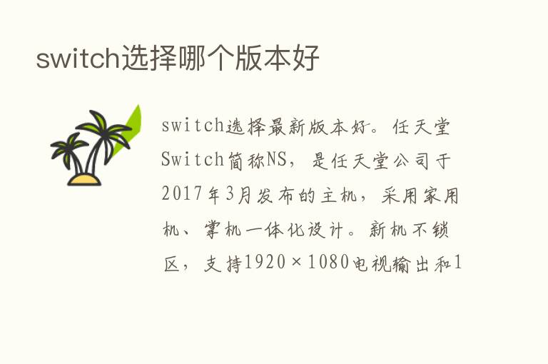 switch选择哪个版本好