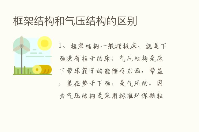 框架结构和气压结构的区别