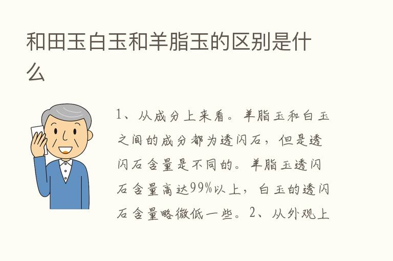 和田玉白玉和羊脂玉的区别是什么