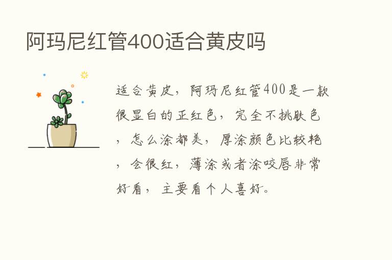 阿玛尼红管400适合黄皮吗