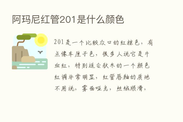 阿玛尼红管201是什么颜色