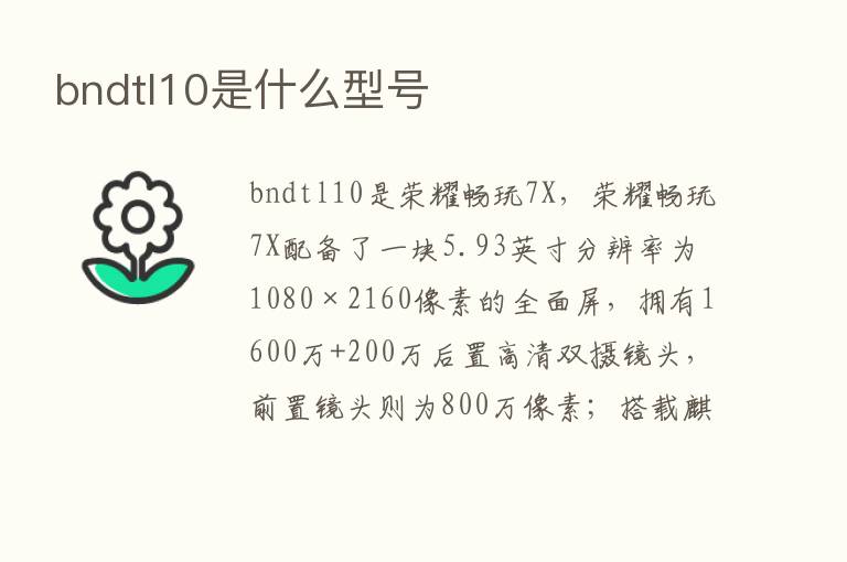 bndtl10是什么型号