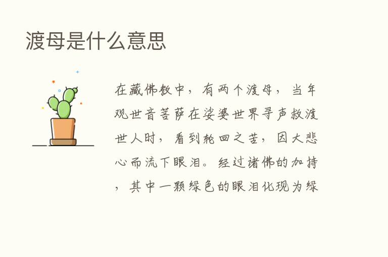 渡母是什么意思