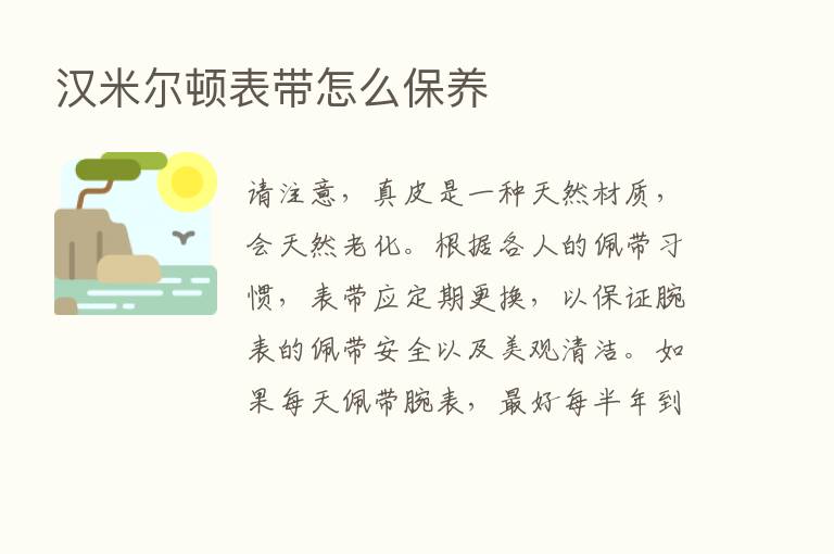 汉米尔顿表带怎么保养