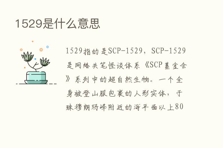 1529是什么意思