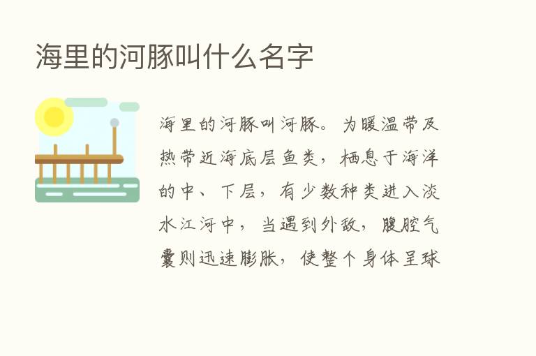 海里的河豚叫什么名字