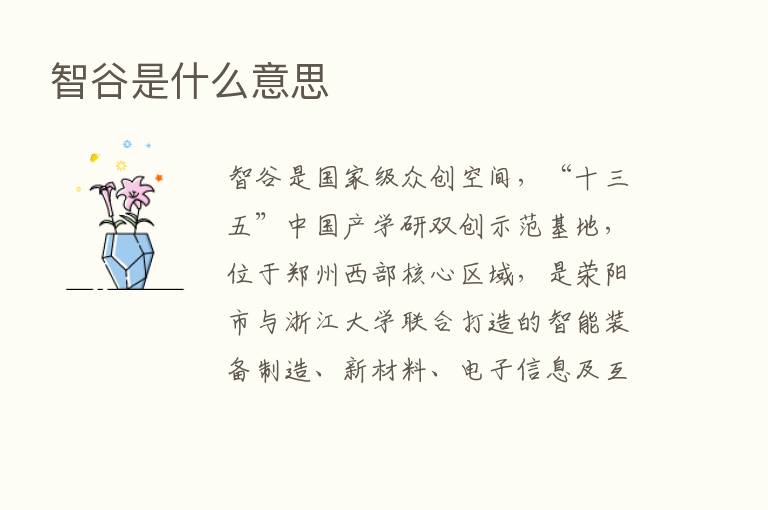 智谷是什么意思