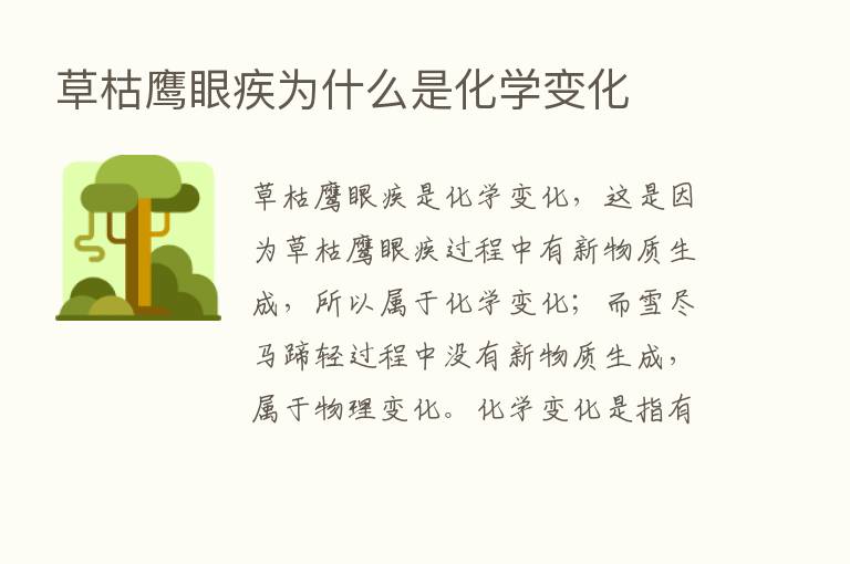 草枯鹰眼疾为什么是化学变化