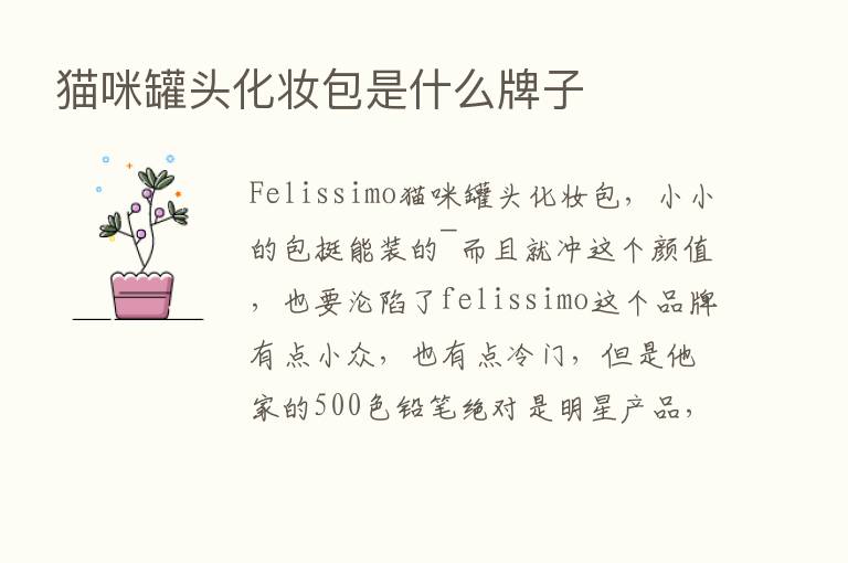 猫咪罐头化妆包是什么牌子