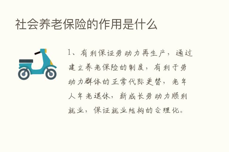 社会养老      的作用是什么