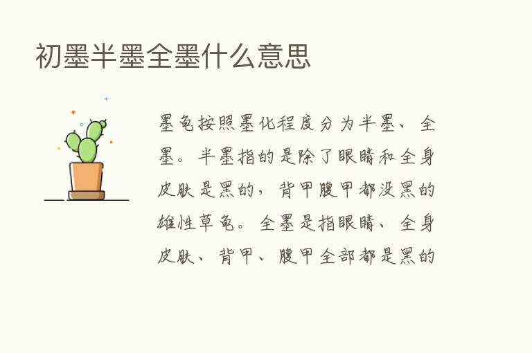 初墨半墨全墨什么意思