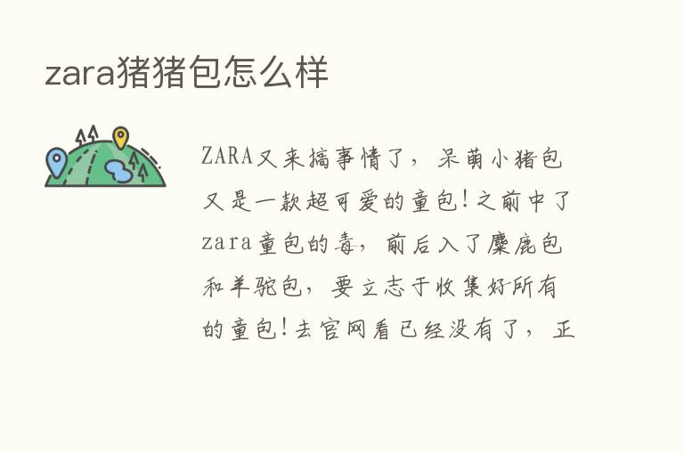 zara猪猪包怎么样