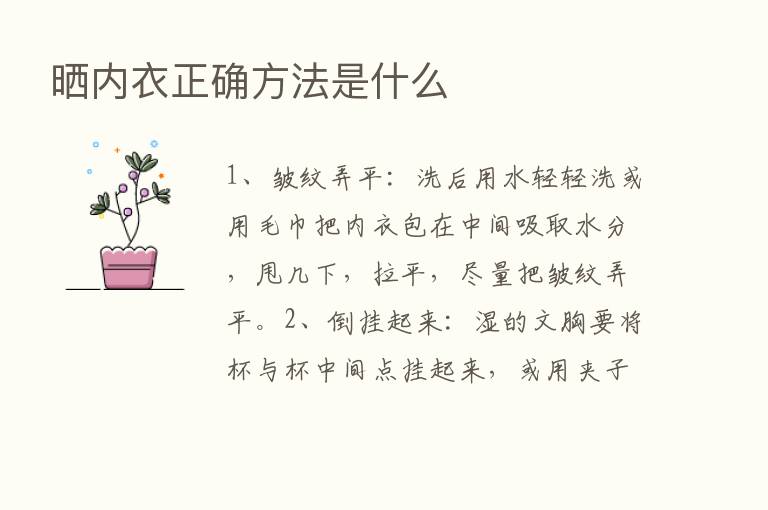 晒内衣正确方法是什么