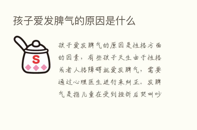 孩子爱发脾气的原因是什么