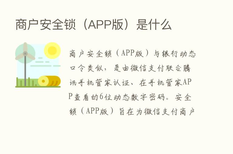 商户安全锁（APP版）是什么