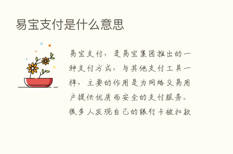 易宝支付是什么意思