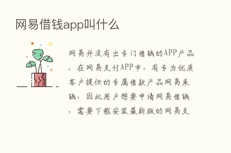 网易借前app叫什么