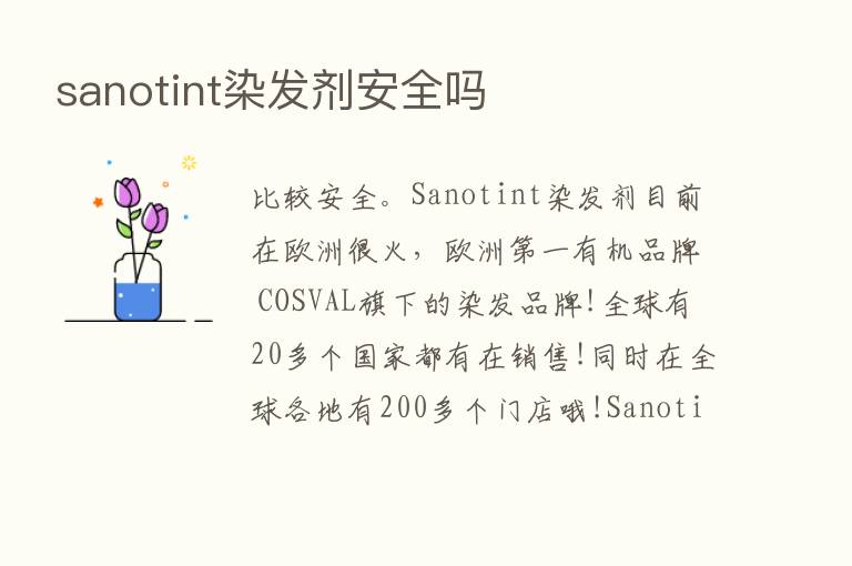 sanotint染发剂安全吗